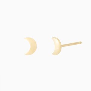 Mejuri 14k Solid Gold Moon Studs